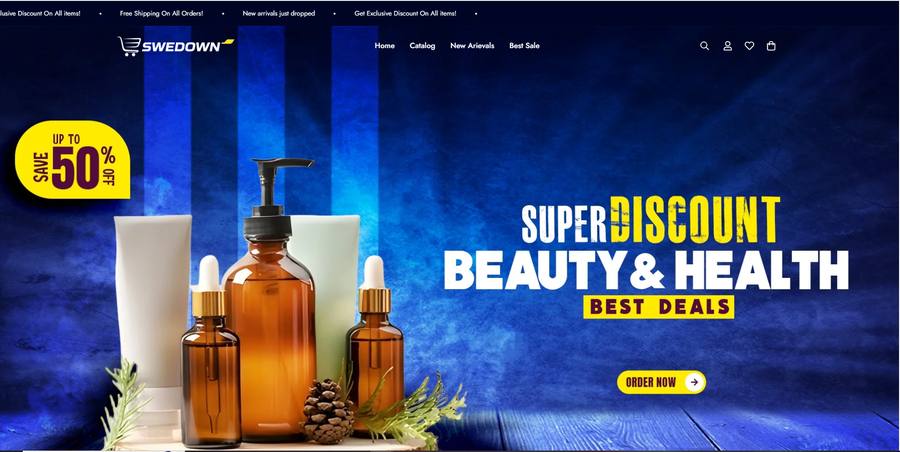 Swedown store homepage