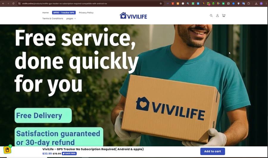 Vivilife homepage