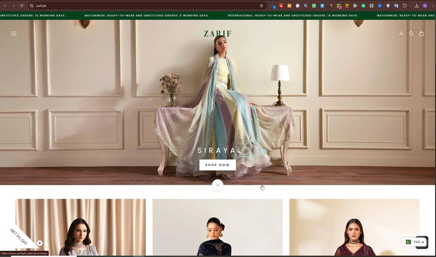 Zarif homepage
